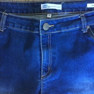 Dark Wash Blue Denim Skinny Jeans 